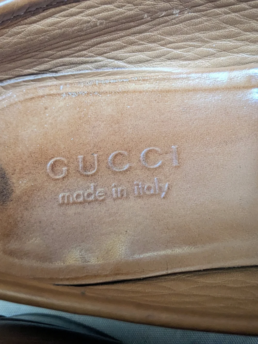 Gucci Men’s Brown Leather Horsebit Loafers US 9 Slip Ons